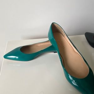 Green/Blue Patent Leather Flats - Talbots